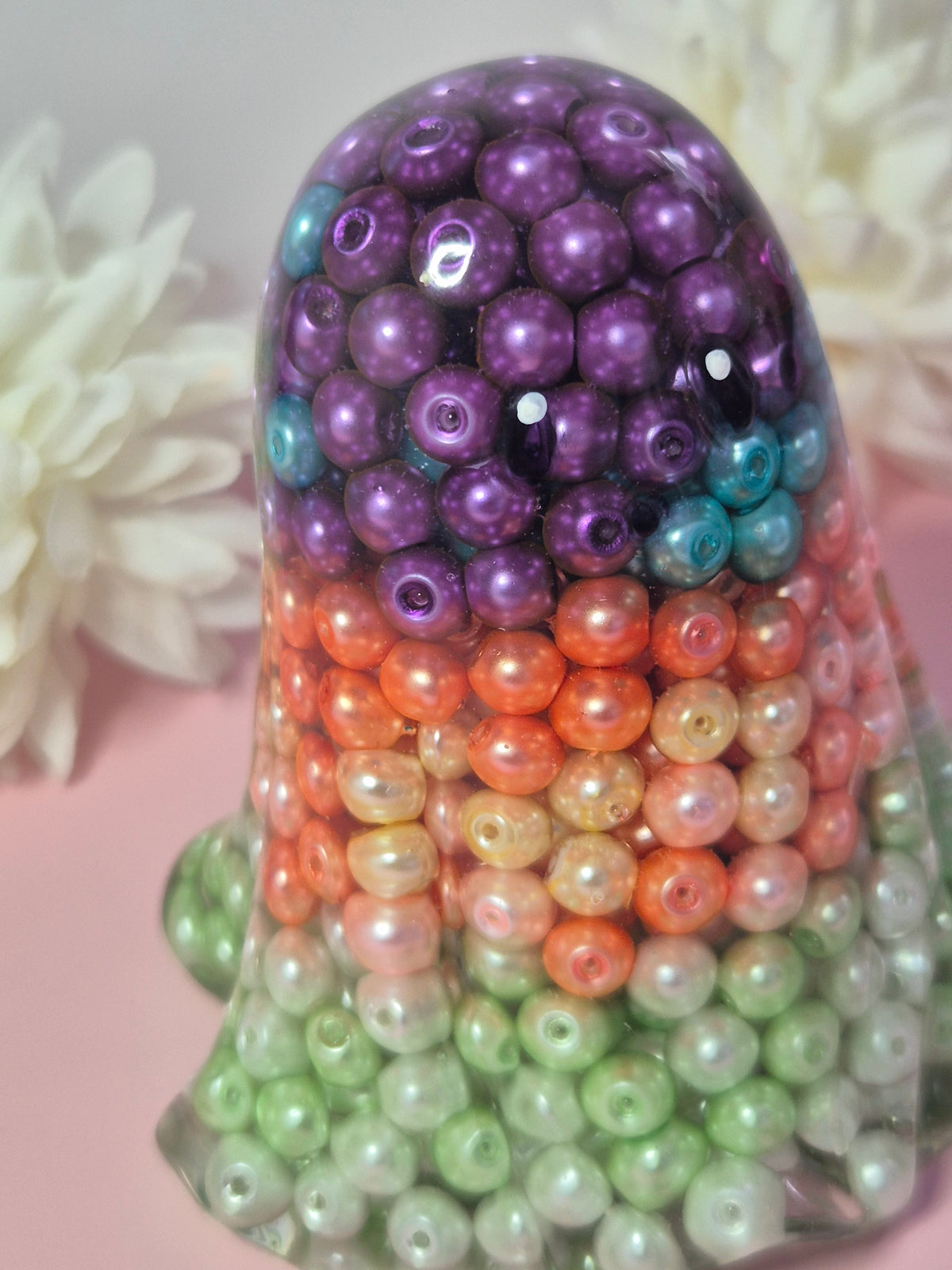 Large Beaded Resin Ghost