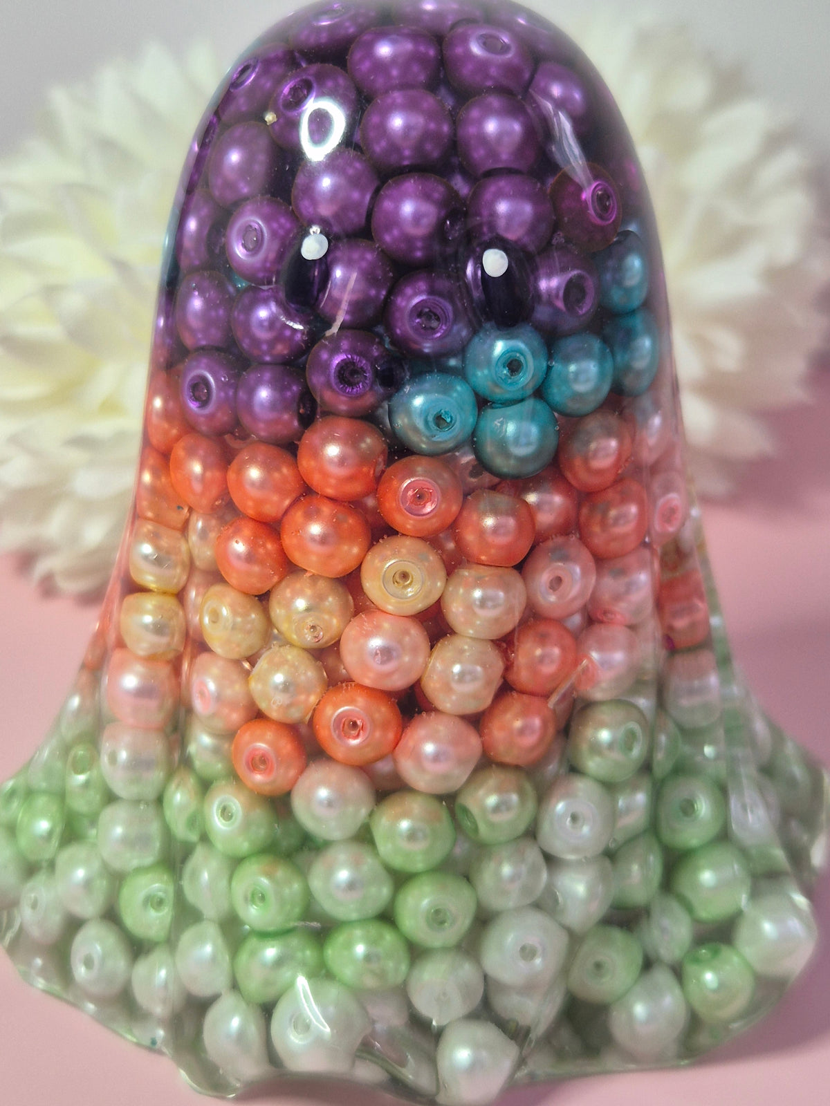 Large Beaded Resin Ghost
