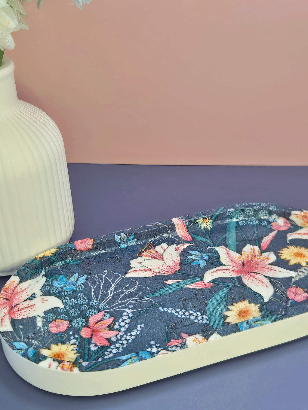 Flower Decoupage Trinket Tray