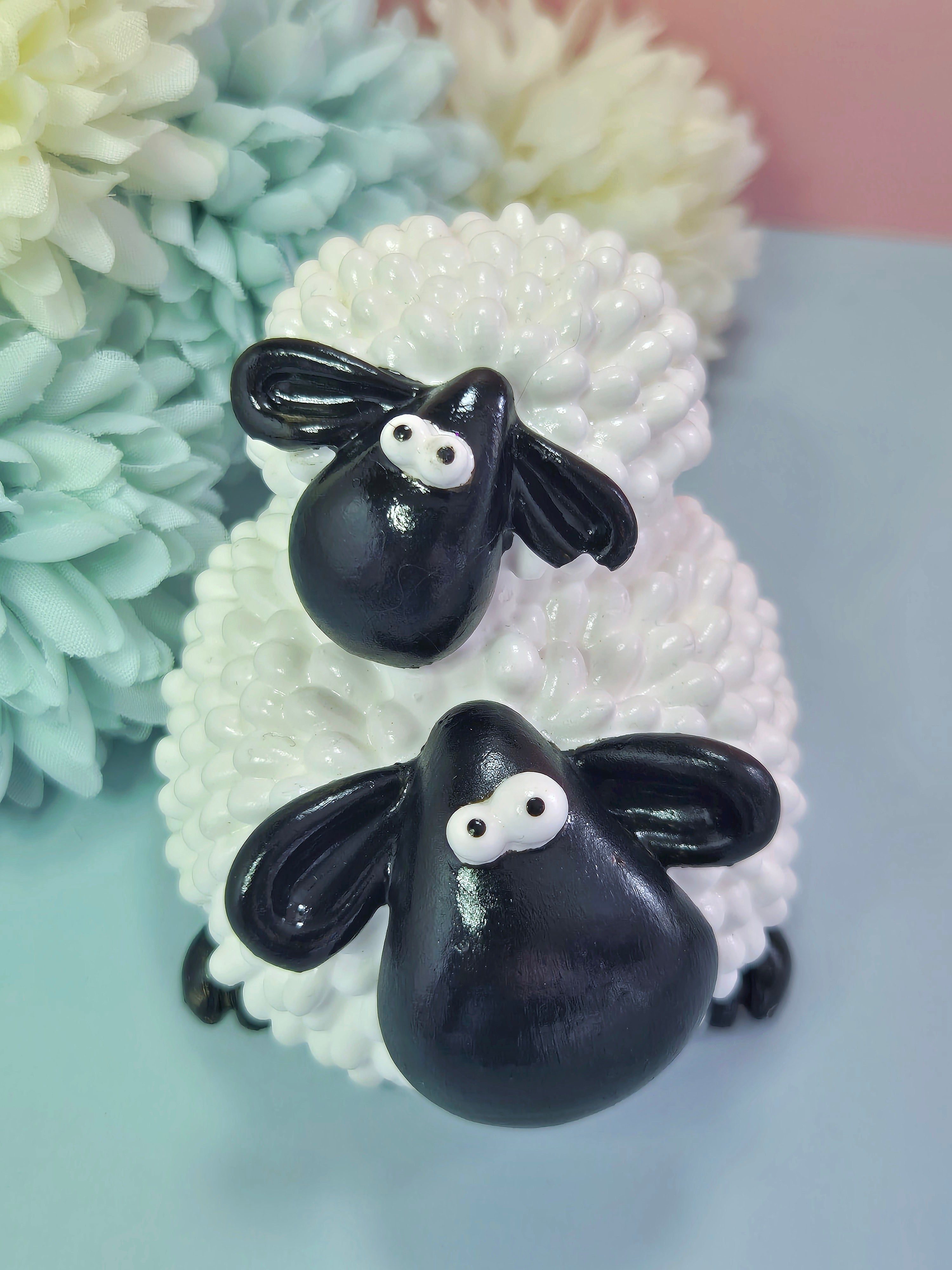 Daisy and Dottie Sheep Ornaments