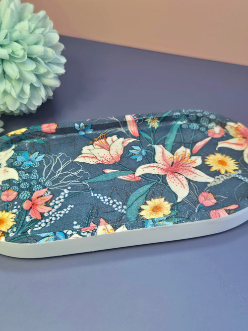 Flower Decoupage Trinket Tray