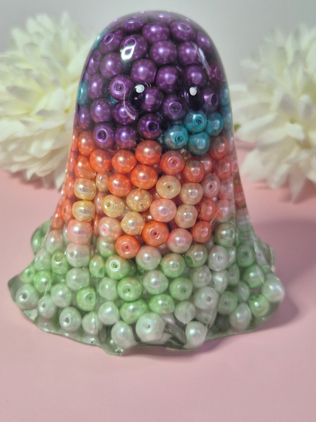Large Beaded Resin Ghost