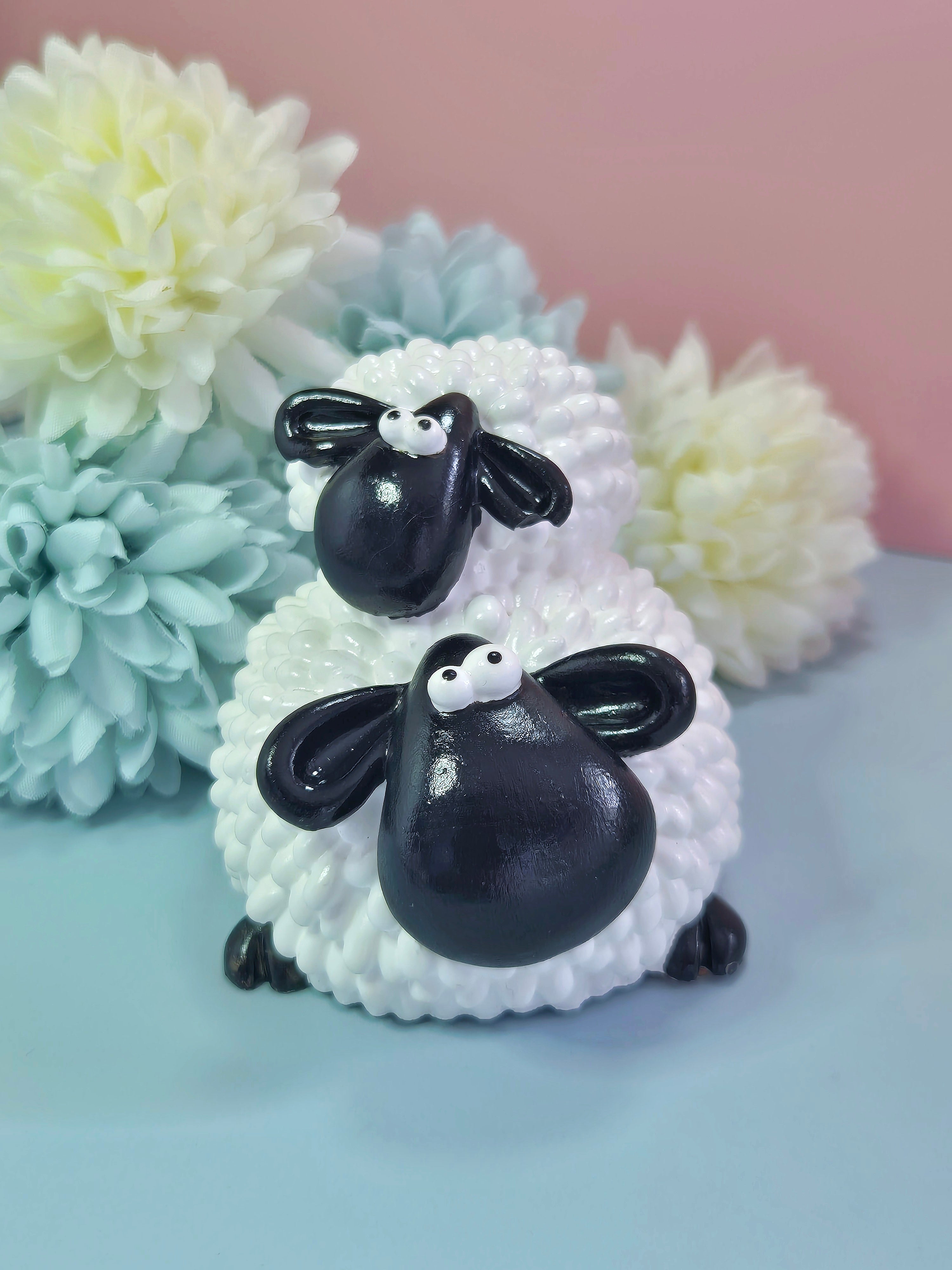 Daisy and Dottie Sheep Ornaments
