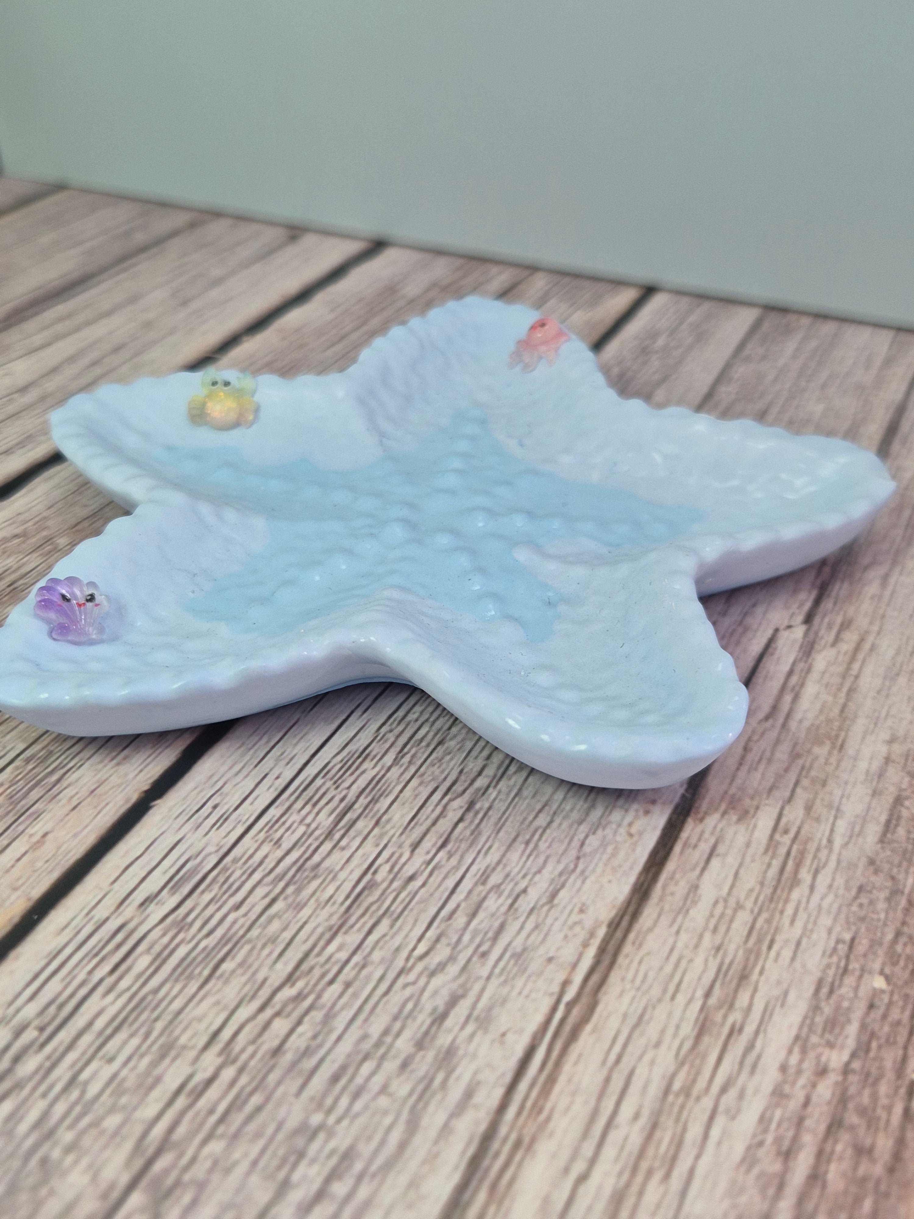 Blue Starfish Trinket Dish