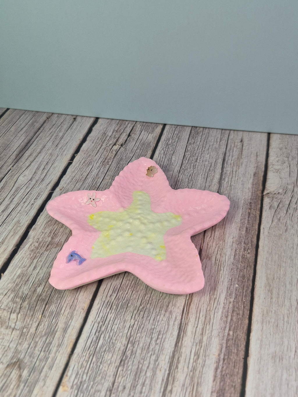 Pink & Yellow Starfish Trinket Dish
