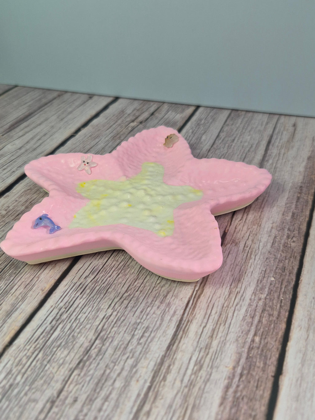 Pink & Yellow Starfish Trinket Dish